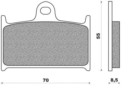 Front Brake Pads for MZ S Organic Version FD. 0129, SF, SFX, SN, St, Suzuki GSF Bandit GSX-R, RF, RGV, Triumph Daytona, Rocket, Sprint Victory Hammer, Yamaha FZR/TZR