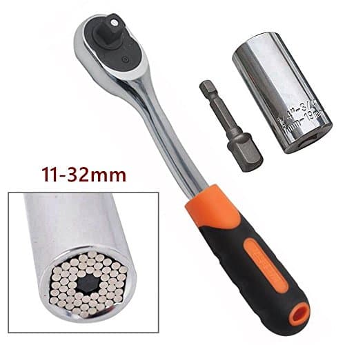 HDDU Universal Socket Wrench 11-32mm Power Drill Adapter Ratchet Bushing Spanner Key Gator Magic Grip Multi Hand Tools