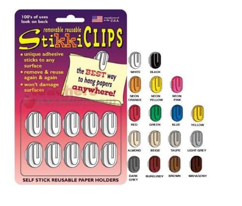 StikkiWorks 01128 Stikkiclips 10-Card - Grey