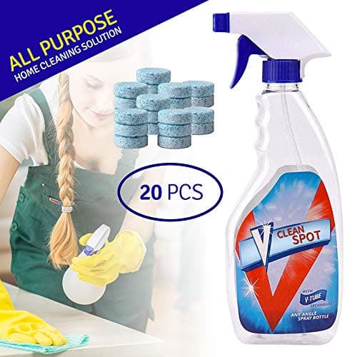 The Original Multi Functional Effervescent Spray Cleaner Set - All Purpose Home Cleaning Solution - (20 pcs with 1 Bottle) - Must Read Direction Below!
