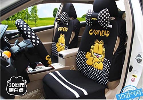 Leopard Cartoon Universal Car Front Back Rear Seat Covers 1 Set