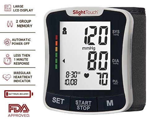 Slight Touch FDA Approved Fully Automatic Wrist Digital Blood Pressure Monitor ST-501 Batteries and Case Included RECERTIFIED