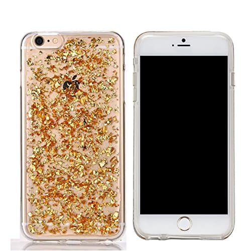 KoalaGroup® Iphone 6s Case, Iphone 6 Case,Luxury Bling Glitter Faceplate Rose Gold Leaf Design Flexible Soft TPU Protective Case Slim Fit for Apple Iphone 6/6s 4.7 Inch ------Gold
