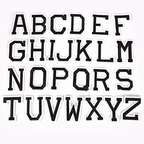 26Pcs Alphabet Letters Patch DIY Embroidered Iron On Patches Sewing On Applique for Hat Clothes Backpack T-Shirts