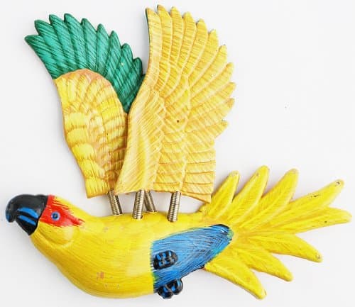 Beautiful Flying Parrot Fridge Magnet - Banana Yellow