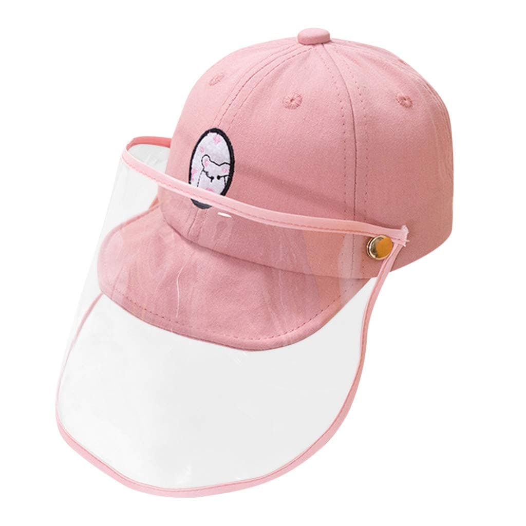 BBesty Face Shield Baseball Hat for Kids Flip-up Protective Safety Face Cover Detachable Clear Visor Full Cover Hat Anti Pollution Splashing Proof Waterproof Outdoor Hat for Boys Girls