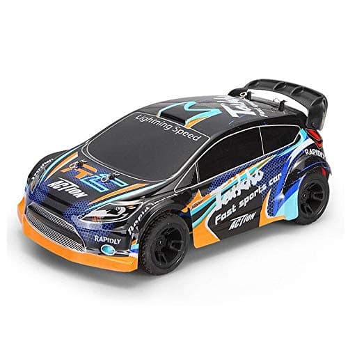 Wynkl Metal Chassis Four-wheel Drive Electric Drift Pull Cart Remote Control Car Toy Boy High Speed Remote Control 1:24 2.4G Electric Brushed 4WD RC Rally Car RTR