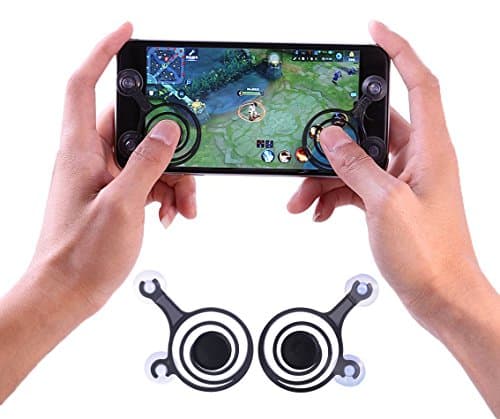 Cell Phone Joystick / Mobile Phone Game Joystick / Mini Joystick / Cellphone Mini Game Controller / Touch Pad Mini Tactile Game Controller / Joystick For Cellphone (Black/2pcs)