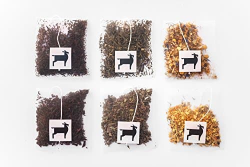 Bushwick Tea Assorted Black, Green and Herbal Organic Loose Leaf Oversized Biodegradable Tea Bag Sachets 15 count Individually wrapped.