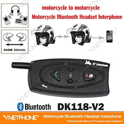 SaSaMall Vnetphone Factory Direct V2-500 Wireless Bluetooth Intercom Motorcycle Interphone MP3 and GPS