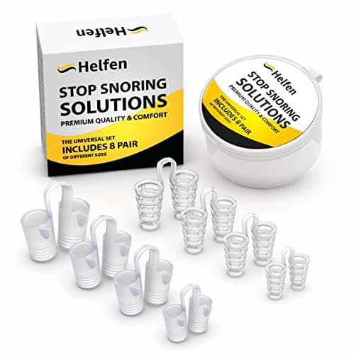 Anti Snoring Devices - Snoring Solution - Snore Stopper Set - Anti Snoring Solutions - 8 Anti Snoring Nose Vents - Anti Snoring Device- Snoring Stopper Nasal Dilators - Snore Aids - Helfen