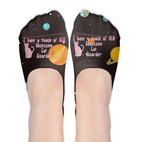 Obsessive Cat Disorder Men's Line Non-Slide Boat Line Sock