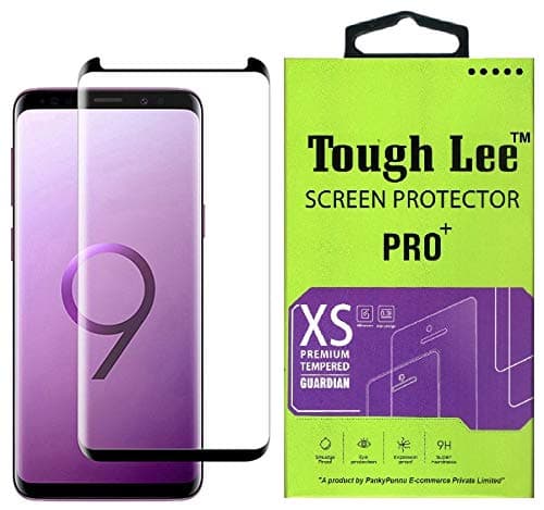 Tough Lee Cover Friendly Tempered Glass Screen Guard Gorilla Protector for Samsung Galaxy S9 Plus with Easy Installation Kit (Edge to Edge Full Screen Coverage) (Black)