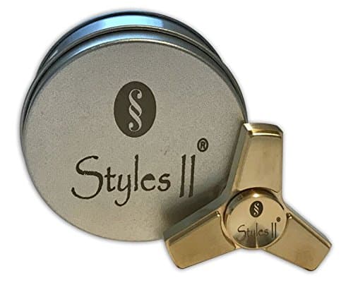 Styles II Fidget Spinner Toy - Perfect For ADHD, ADD, EDC, Help Focusing, Ease Boredom, Best Stress Reducer, Anti-Anxiety, Nail Biting - Great Spin with Ceramic Bearing - 4min + Spin Time! (Tri-Wing)