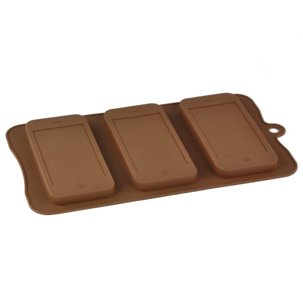 3 cell Mobile Smart Phone Chocolate / Candy Bar Silicone Mould