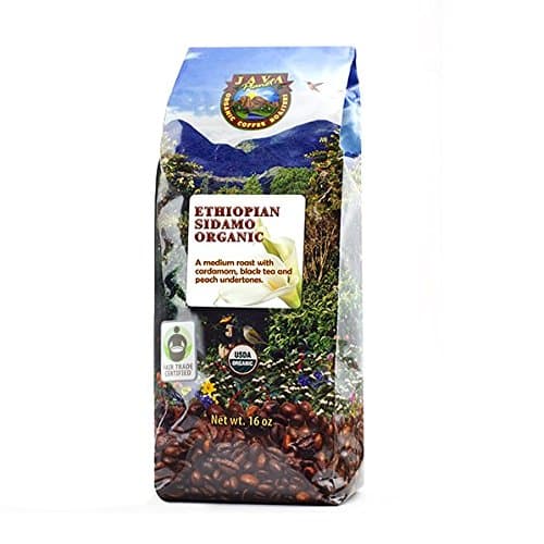 Java Planet - Coffee Beans, Organic Coffee from Ethiopia, Gourmet, Organic Coffee Beans, Fair Trade, Medium Roast, Arabica Gourmet Coffee Grade A, packaged in 1 LB bag