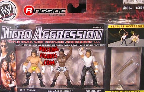WWE Wrestling Micro Aggression Series 10 Figure 3-Pack CM Punk, Elijah Burke and Domino