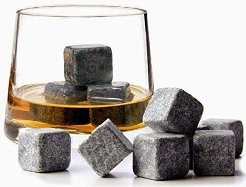 Robertgle (9pc Set) 100% Natural Whiskey Stones Sipping Ice Cube Whisky Stone Whisky Rock Cooler Wedding Gift Favor Christmas Bar