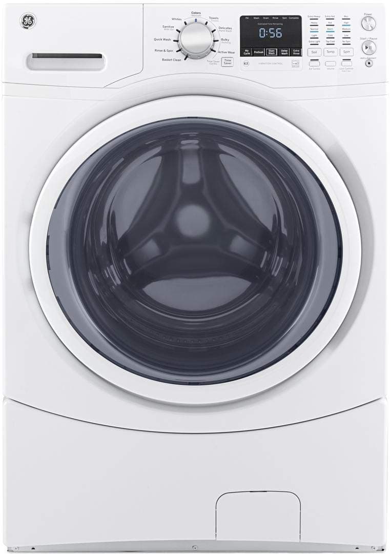GE GFW430SSMWW Front Load Washer, 4.5 Cu. Ft. Capacity, White