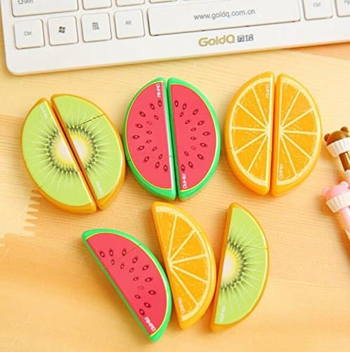 Correcting Tapes Fruit 3pcs/lot 5mm(W)3m(L) Plastic Tape Safe And Healty For Human Body Environment Accessories School Office