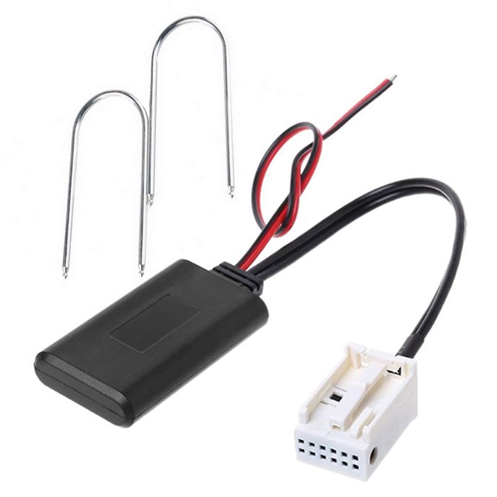 Car Bluetooth Module Wireless Radio Music Stereo Receiver Adapter 12Pin AUX-IN Cable Connector Adapter Compatible with Car Radio MP3 Player Phone Pad WMA WAV FLAC By FLYCHENGi