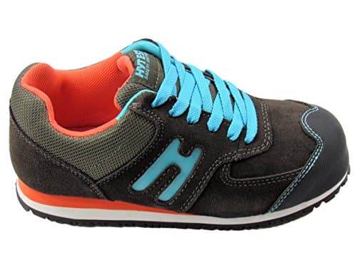 HYTEST Women's Suede Leather Mesh Athletic Shoe (11.0 C/D US, Charcoal)