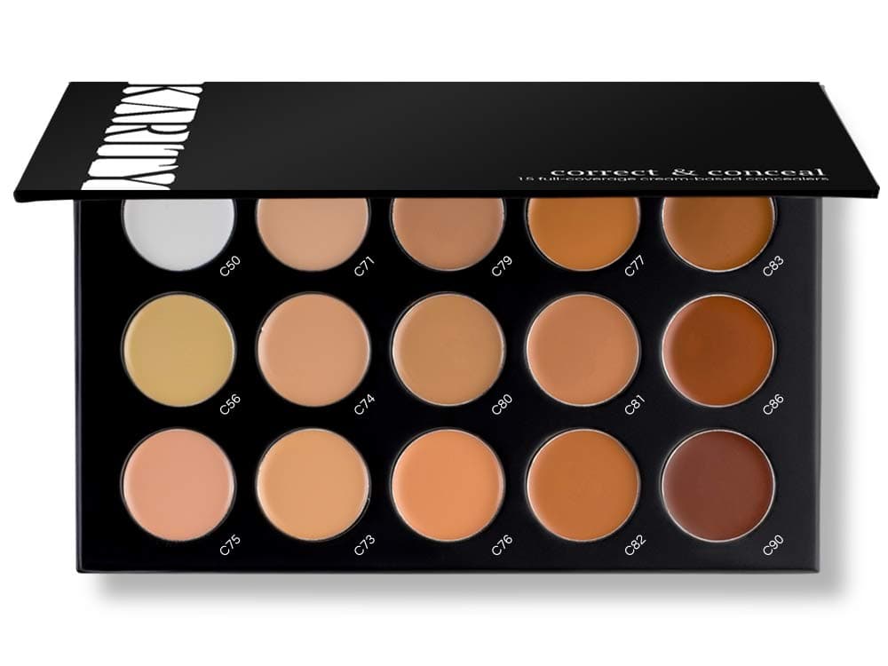 15 Full Coverage Highly Pigmented Cream Based Professional Concealer Palette Face Makeup Kit Set Pro Palette High-end Formula