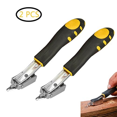 Anianiau Professional Upholstery Tools Staple Remover,ergonomic handle - Saves You Hours - 2 PCS (Yellow)