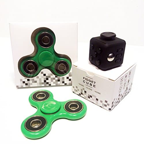 ZILA COMPANY - PRIME FIDGET SPINNERS + FIGIT CUBES SETS in Multi Colors, Metallic, Camo, Abstract, with High Speed Bearings, Acrylic, ADHD, OCD, EDC, for Anti-Anxiety, Stress, Relaxation, Desk Toys