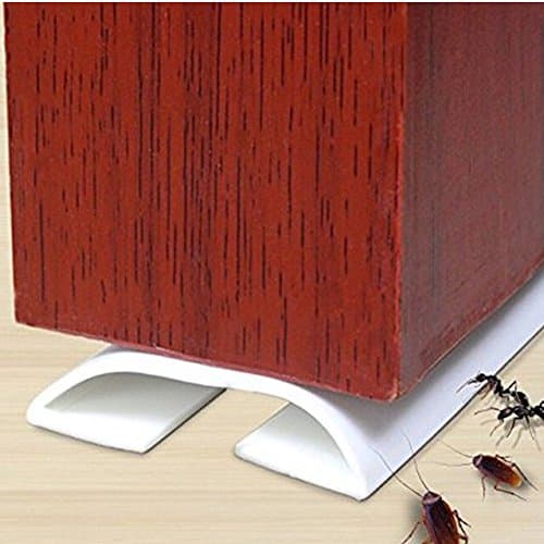 Under Door Draft Stoper Bottom Seal Strip 1 Meter 3.28-Feet Traceless PVC Sealing Bar Waterproof Acrylic Adhesive Brown White (White)