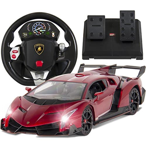 1:14 Scale RC Lamborghini Veneno Realistic Driving Gravity Sensor Color Red