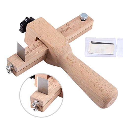 Trkee Adjustable Belt Leather Cutter Strap Tool Craft Cutting Hand Wooden DIY Durable Making