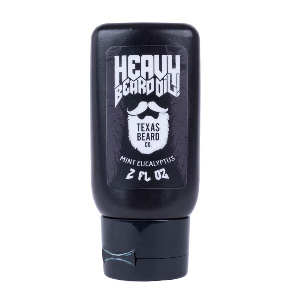 Texas Beard Co. Heavy Beard Oil, 2oz- Softening Leave In Conditioner (Mint Eucalyptus)