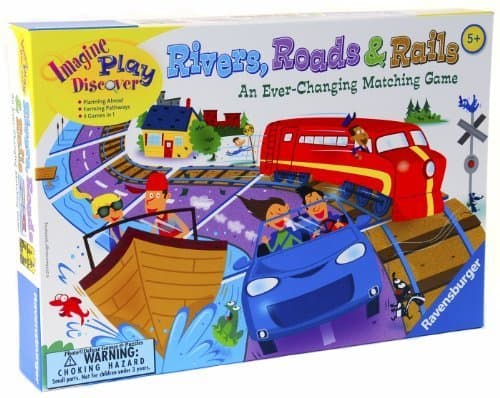 Rivers, Roads & Rails Ever-Changing Game _ New Revised 2011 Edition by Ravenburger Puzzles