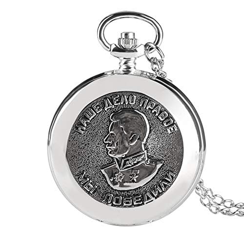 Stalin Head Pattern Pocket Watch for Male Simple and Romantic Pocket Watch