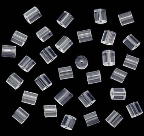 500-piece Earring Safety Backs for Fish Hook Earrings, Small, Clear