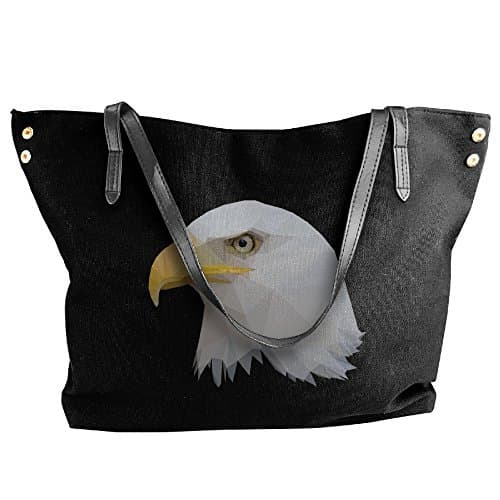 3D White Eagle Design Women's Water Resistant Canvas Shoulder Bag