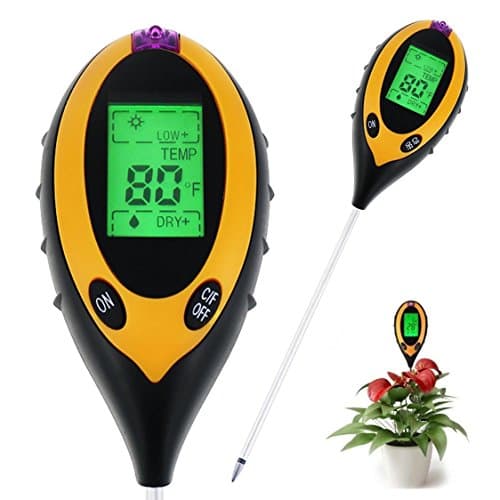 pH Soil Meter, 3-in-1 Soil Tester Kit for Moisture, Light and pH / acidity Meter Plant Tester Soil Moisture Meter for Garden Farm Lawn Planter (4 in 1)