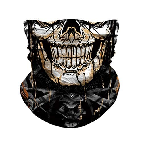 TERNNK Skull Face Mask Half Sun Dust Wind Protection, 3D Tube Mask Seamless Durable Face Mask Bandana Skeleton Face Mask Motorcycle Bike Riding Fishing Hunting Cycling Festival, Many Patterns