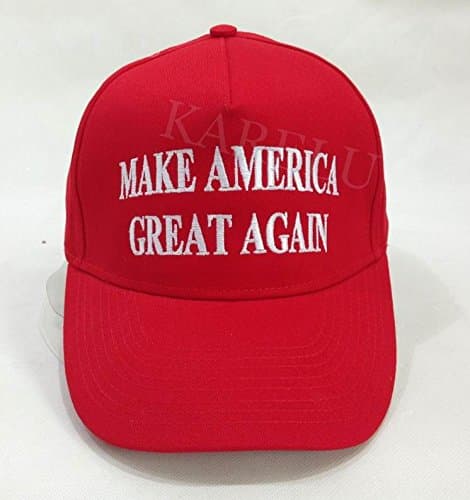 KARELU Make America Great Again Baseball Hat Embroidered Cap Adjustable hat-Donald Trump 2016,Red