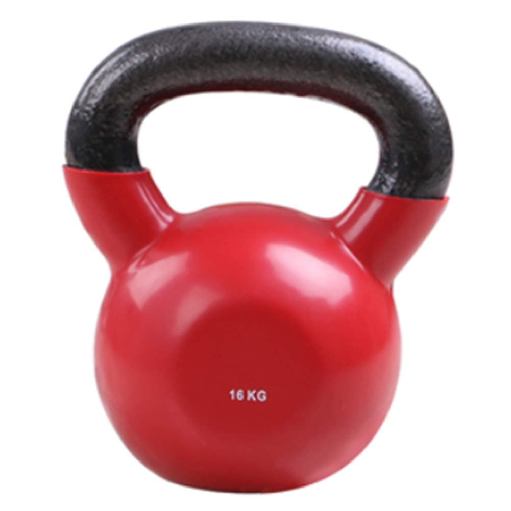 YSHCA Kettlebell Weights, Vinyl Coated Kettle Bell Cast Iron for Strength Training, Conditioning, and Fitness,16KG-35LBS