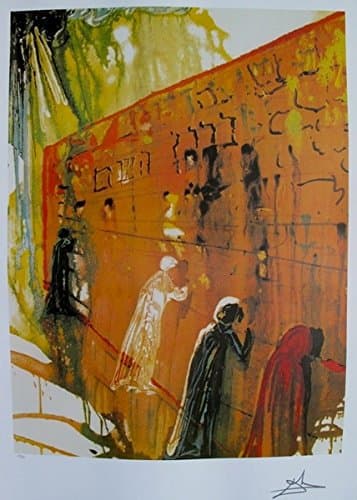 Artwork by Salvador Dali Wailing Wall Limited Edition Facsimile Signed Lithograph Print. After the Original Painting or Drawing. Measures 34 Inches X 23 Inches