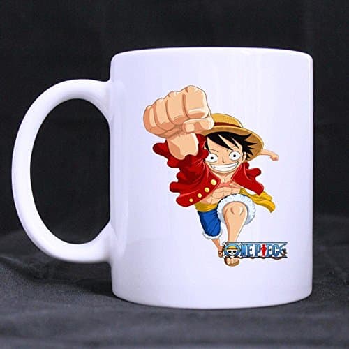 Custom Anime One Piece Mugs White Ceramic Cups 11 OZ Office