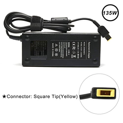 135W 20V 6.75A Square Tip AC Adapter Charger For Lenovo ThinkPad T560 T530 T540P T460P T440P T450P T540 W510 Lenovo IdeaPad Y700 100 Z710 Y50-70 By Cinehwa.