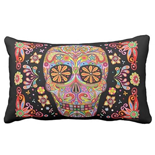 Standard Pillowcase Decorative Sugar Skull Pillow Cases 16x24 Inches