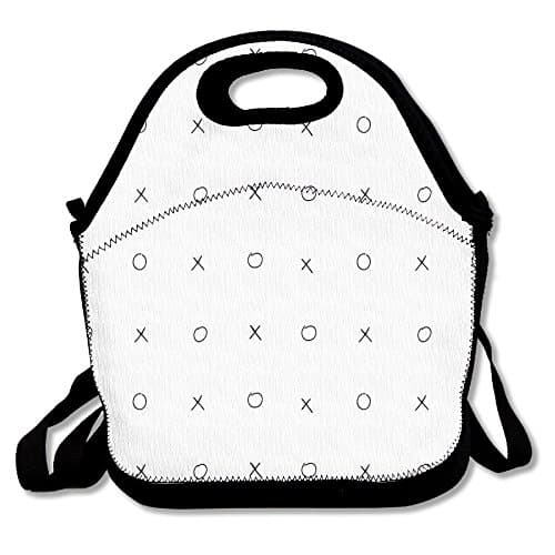 Sjqwnswjw Boys One Size Hand Drawn Cross Zero Pattern Classic Game Tic Tac Toe In Black And White Colors Cute Gym Drawstring Bags Travel Backpack Tote School Rucksack