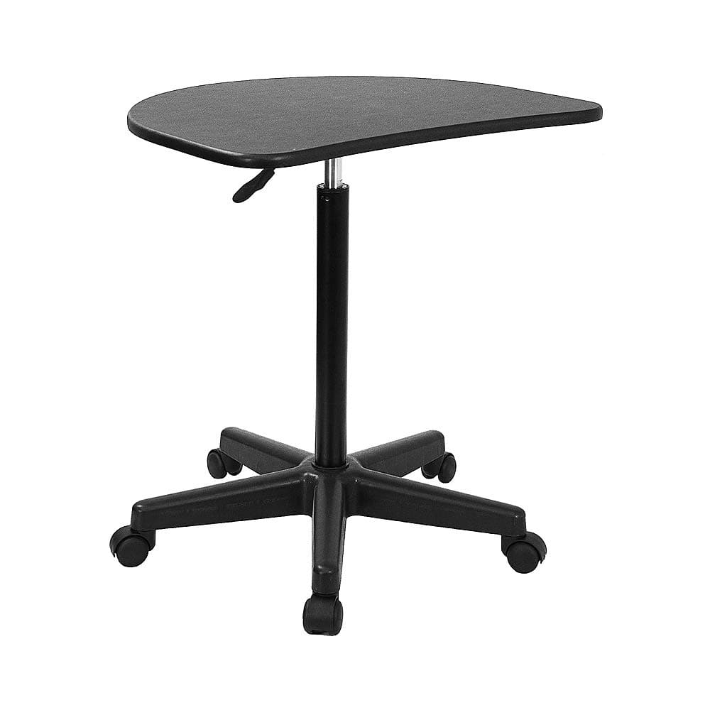 Offex Black Sit to Stand Mobile Laptop Computer Desk