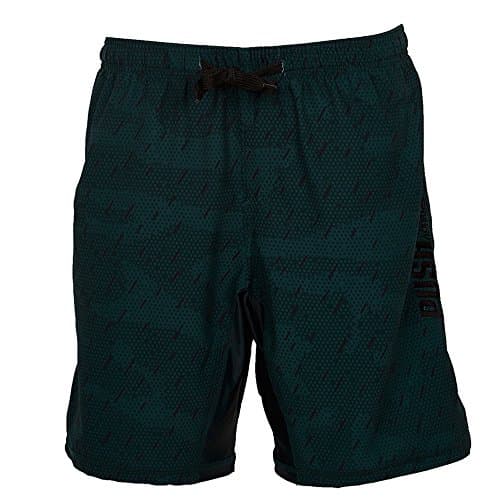 Push Apparel Men's Above Knee 19 inch Stretch Unbreakable Pro Workout Shorts (Medium, Green Camo)