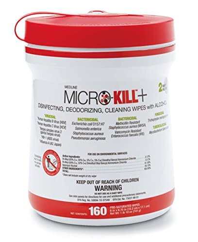Wipe, Germ, Micro-Kill+ ALC, 6X6.75", 160CT (MDMSC351200)