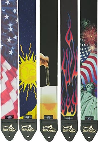 Ralph Marlin Optic Impressions Guitar Strap Pouring Beer